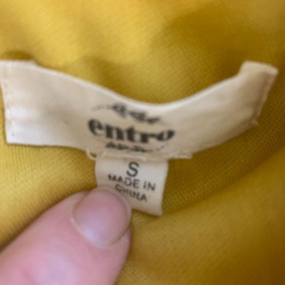 Entro Shift Cold Shoulder S Dress Small Mustard Ye - Picture 4 of 7